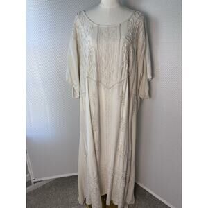 Holy Clothing Maxi Dress Renaissance Fair Long Embroidered Wedding Whimsy 5x